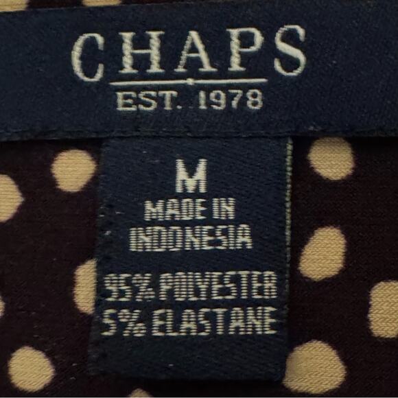 Chaps dark plum tan sleeveless a-line midi dress size medium M
 b34 - Picture 2 of 3